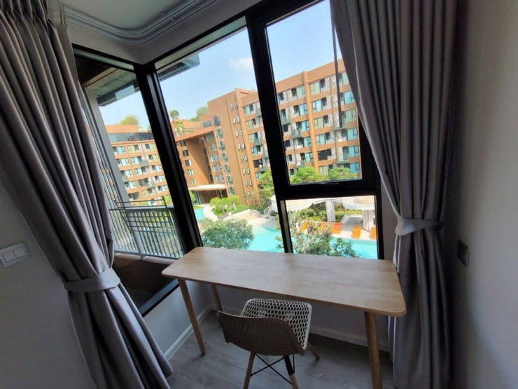 รูป ให้เช่า Kave town Colony ข้างม.กรุงเทพ ตึก D ชั้น 5 ขนาด 25.28 sqm วิวกลางสระ 🩵🏊ทิศเหนือ - รูปที่ 5/12