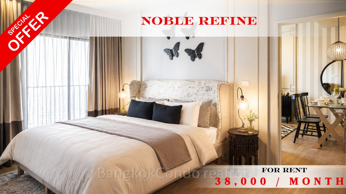picture 🍀🍀🍀 Prime Condo Location 🚆 For Rent 📍 Noble Refine Sukhumvit 🌸 (Line: @rent2022) | Ready to Move In ✨ 🔖 Property Code: A04971 - 1/9