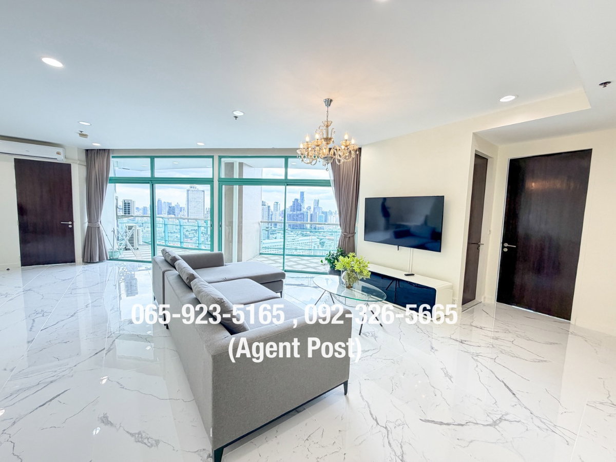 รูป 3ห้องนอน- Chatrium Riverside Condominium วิวแม่น้ำ พร้อมเข้าอยู่ (180k/month) - รูปที่ 3/15