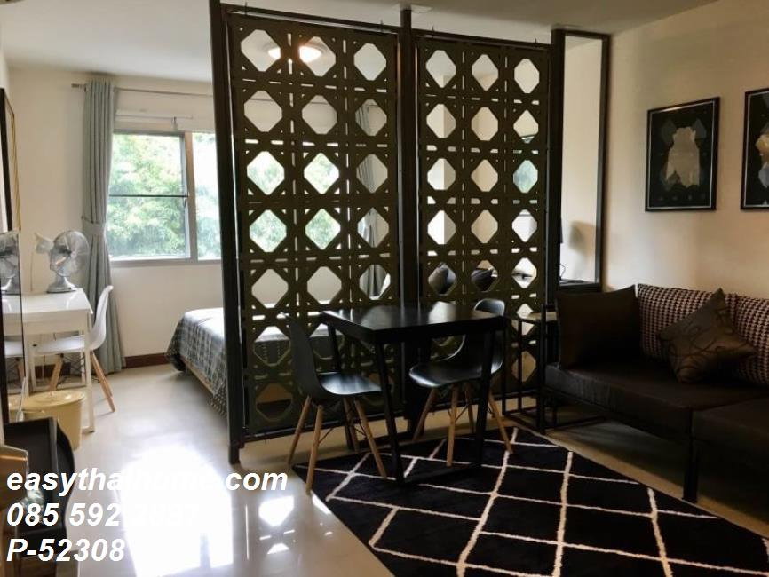 รูป P-52308 > คอนโดให้เช่า Condo One Thonglor ห้องสตูดิโอ ชั้น 6 วิวสระว่ายน้ำ ใกล้ BTS ทองหล่อ Line: @easythaihome 085-592-2897 - รูปที่ 4/9