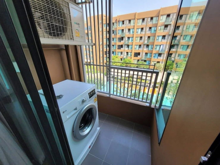 รูป ให้เช่า Kave town Colony ข้างม.กรุงเทพ ตึก D ชั้น 5 ขนาด 25.28 sqm วิวกลางสระ 🩵🏊ทิศเหนือ - รูปที่ 12/12