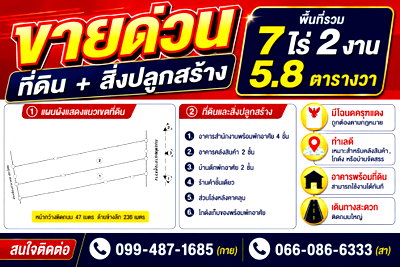 ที่ดิน นครศรีธรรมราช : 📢 ขายด่วน! ที่ดินพร้อมสิ่งปลูกสร้าง ทำเลดี เหมาะสำหรับคลังสินค้า โกดัง หรือธุรกิจ