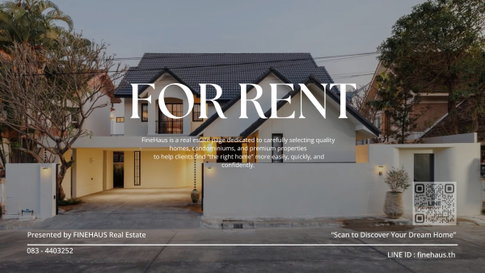 R-101 🏡 ให้เช่า Luxury Pool Villa หรูพร้อมอยู่ 📍 โครงการพฤกษาทอง เชียงใหม่