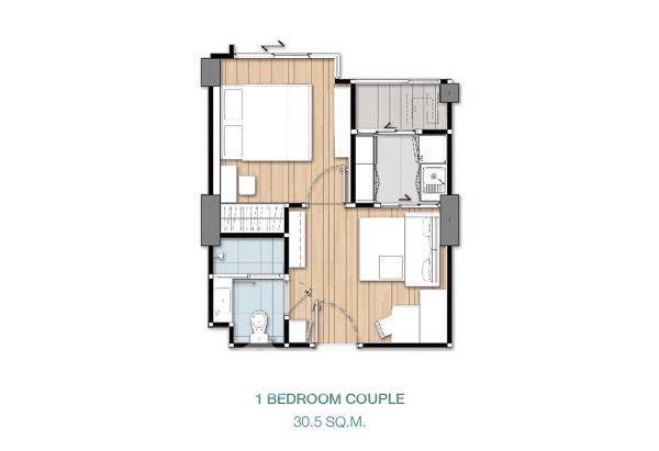 picture 1-BR Condo U Delight Ratchavibha, 23rd-Floor Near Lat Yao (ID 1195552) - 15/15