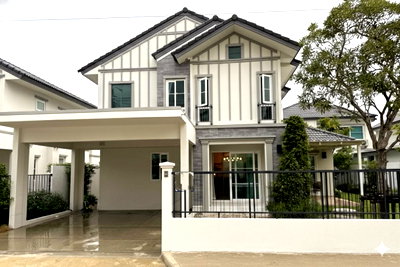 เช่าบ้านเดี่ยว นิคมอุตสาหกรรมบางปู : ให้เช่า บ้านเดี่ยว Villaggio 3 ศรีนครินทร์–บางนา 