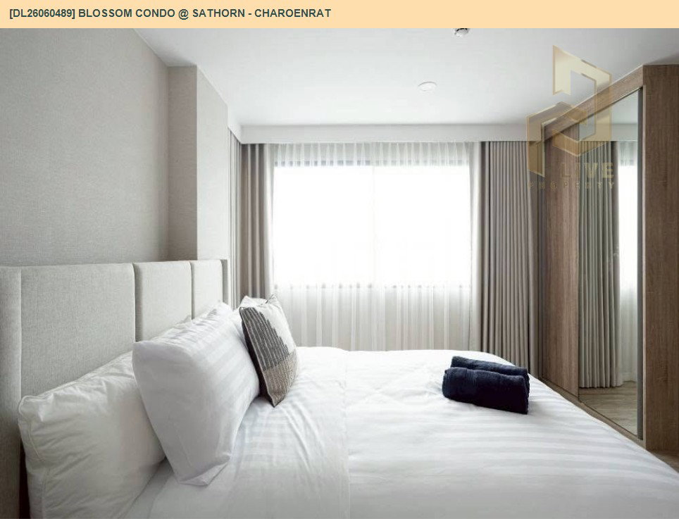 รูป DL26060489 ขายคอนโด บลอสซั่ม คอนโด แอท สาทร - เจริญราษฎร์ (Blossom Condo @ Sathorn - Charoenrat) ใกล้ BTS สุรศักดิ์ พร้อมเข้าอยู่ โทรด่วน 0614453194 LineID @952jdxxk - รูปที่ 6/15