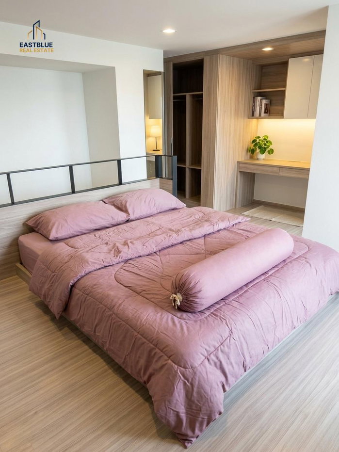 รูป 🔥ปล่อยเช่า 1นอน Duplex คอนโด Chewathai Residence Asoke ใกล้ MRT พระราม 9 🔥 - รูปที่ 5/9