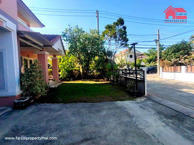 Houses for sale Chakri Naruebodindra Medical Institute : Two-story detached house for sale, 59 square wah (approximately 206 sq m), 3 bedrooms, 3 bathrooms, furnished. (Bangna-Theparak area)