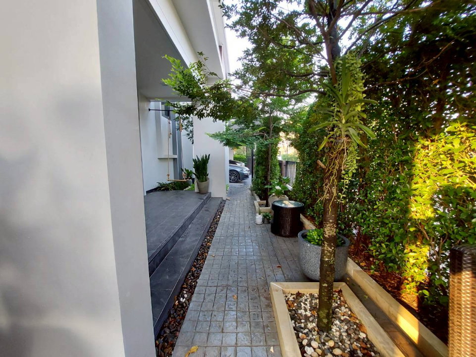 รูป ให้เช่า บ้านเดี่ยวหลังมุม ติดสวน โครงการ THE GRAND RAMA 2 ตกแต่งสวย built in + เฟอร์ครบ พร้อมอยู่ ติดต่อ LINE OA : @313fajed (มี@นำหน้า) - รูปที่ 7/17