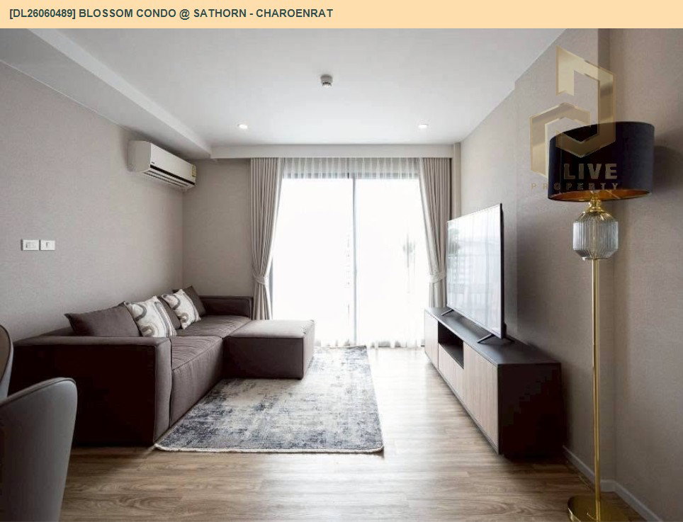รูป DL26060489 ขายคอนโด บลอสซั่ม คอนโด แอท สาทร - เจริญราษฎร์ (Blossom Condo @ Sathorn - Charoenrat) ใกล้ BTS สุรศักดิ์ พร้อมเข้าอยู่ โทรด่วน 0614453194 LineID @952jdxxk - รูปที่ 2/15