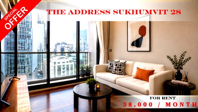 คอนโดให้เช่า : 🍀🍀 Fully furnished💝 ให้เช่า📌 ดิ แอดเดรส สุขุมวิท 28(Line:@rent2022)BTS พร้อมพงษ์✨พร้อมเข้าอยู่🔖A02334