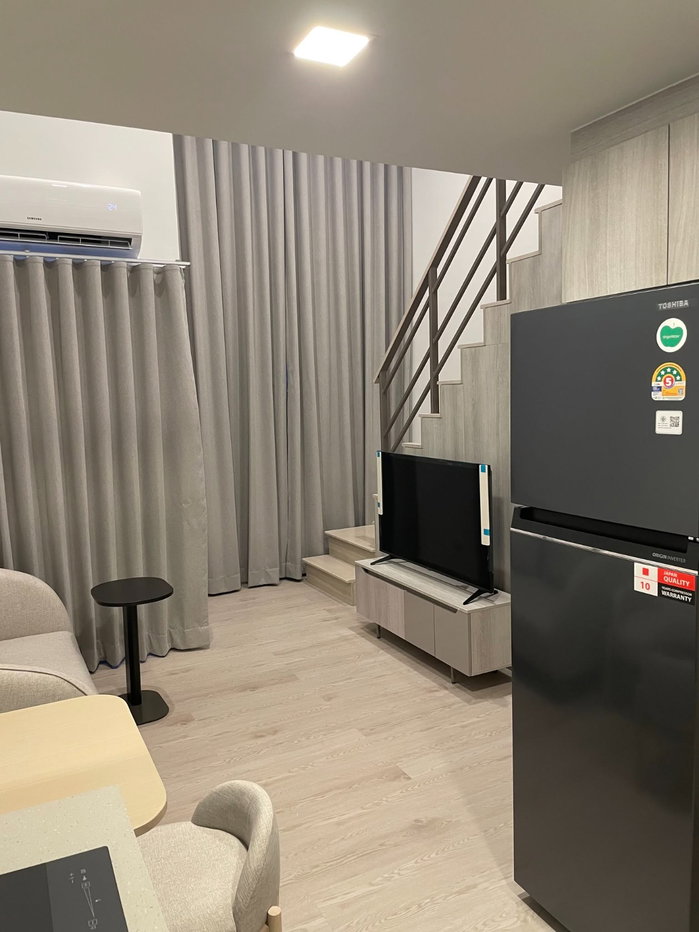 รูป ห้องสองชั้นเพดานสูงโปร่ง 4.7 เมตร ชั้น 21! ☁️ COBE Kaset-Sripatum ติด BTS บางบัว 0 เมตร วิวสวยชั้นสูง ของครบพร้อมอยู่ ✨ - รูปที่ 1/18