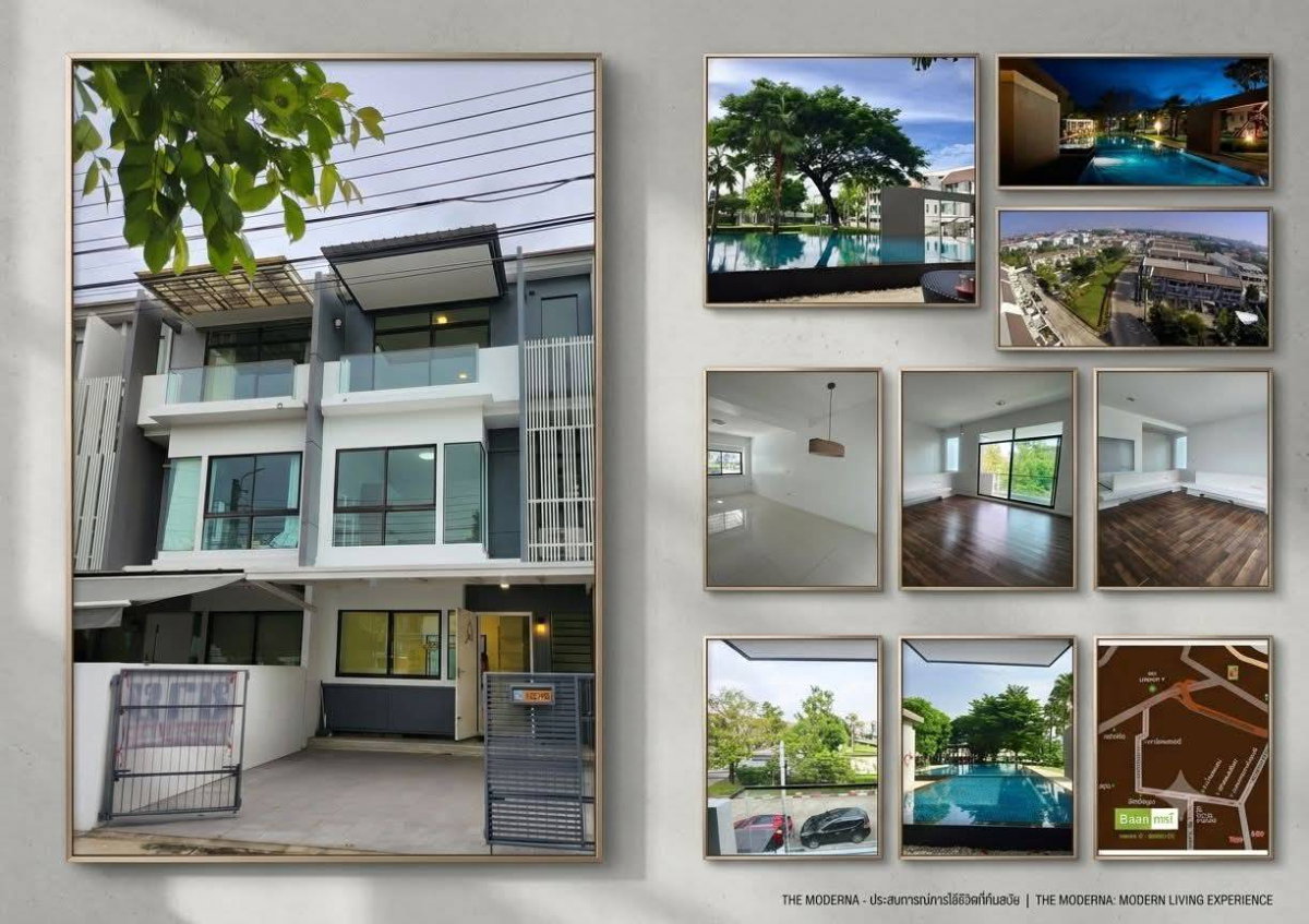 รูป ปล่อยเช่า ทาวน์โฮม 3 ชั้น หน้าบ้านวิวสวนกว้าง สระน้ำใหญ่ /หลังบ้านไม่ติดใคร !! ส่วนตัวสุดๆ - รูปที่ 1/13