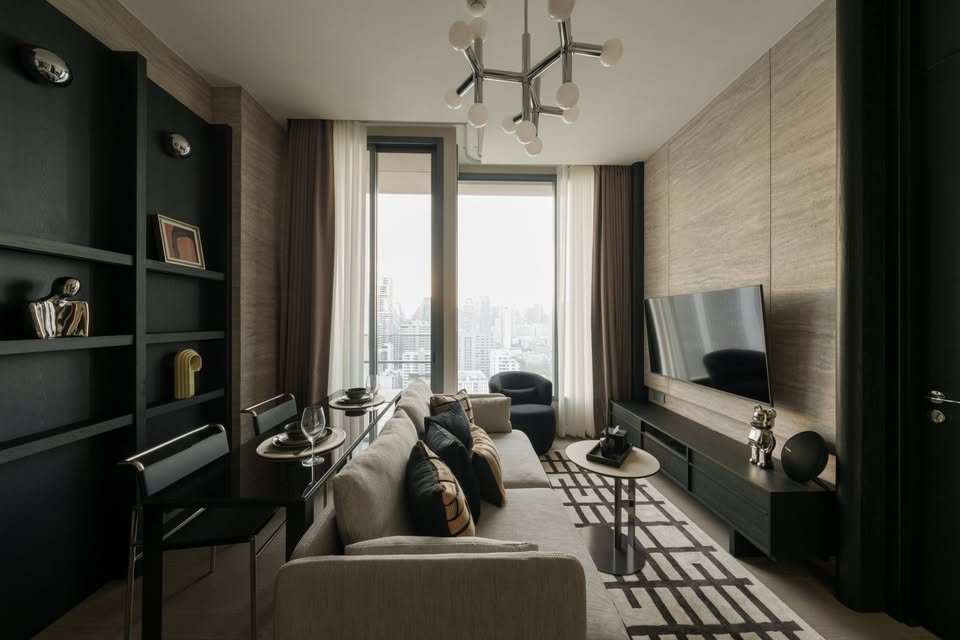 รูป RS6385 ให้เช่า คอนโด The ESSE Asoke ห้องแต่งสวยสไตล์ Urban Noir – Modern Earth Blend ใกล้ MRT สุขุมวิท - รูปที่ 2/17