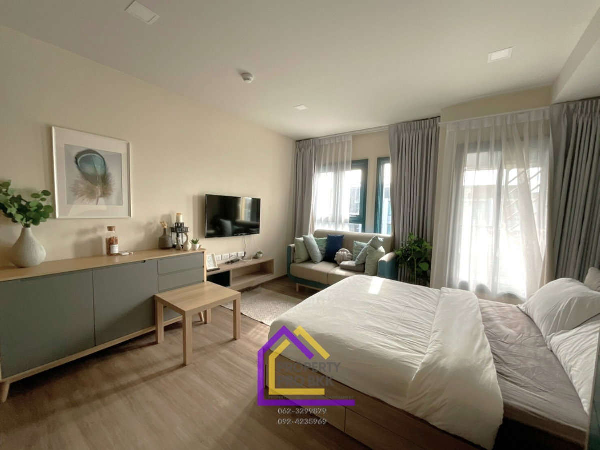 รูป 🌿 ให้เช่า The Base Sukhumvit 50 | ห้องสตูดิโอแต่งครบ ใกล้ BTS อ่อนนุช ✨ ห้องขนาดกะทัดรัด จัดสรรพื้นที่ลงตัว - รูปที่ 3/19