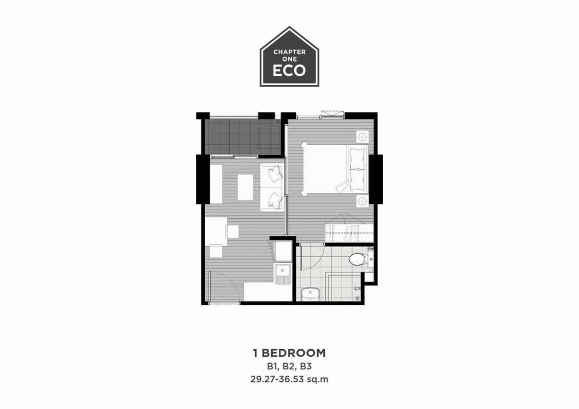 รูป S1326 🏙✨ ขายด่วน คอนโด Chapter One Eco รัชดา–ห้วยขวาง ใกล้ MRT ห้วยขวาง ราคาขาย 3,090,000 บาท - รูปที่ 12/12