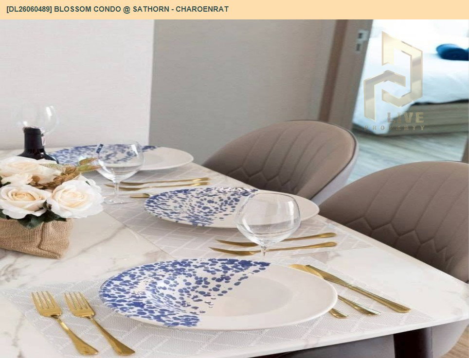 รูป DL26060489 ขายคอนโด บลอสซั่ม คอนโด แอท สาทร - เจริญราษฎร์ (Blossom Condo @ Sathorn - Charoenrat) ใกล้ BTS สุรศักดิ์ พร้อมเข้าอยู่ โทรด่วน 0614453194 LineID @952jdxxk - รูปที่ 8/15