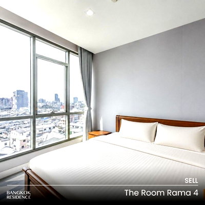 ขายคอนโด : 🏙️ขายคอนโด The Room Rama 4 ห้องสวยเฟอร์นิเจอร์ไม้🪵วิวเมือง 44.34 ตร.ม. ใกล้ MRT หัวลำโพง 6.79 ล้านบาท