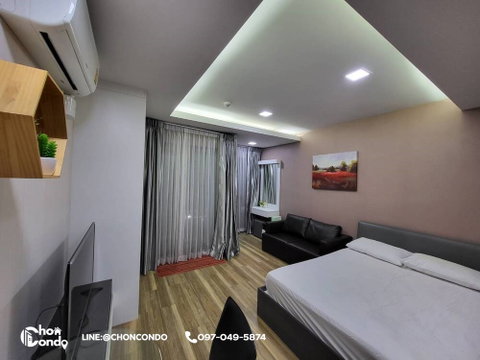 Harmonest บางแสน ชั้น4 ตึกB ---------ห้องมีเครื่องซักผ้า--------Tel 097-049-5874 (Line: @choncondo มี@ด้วย)