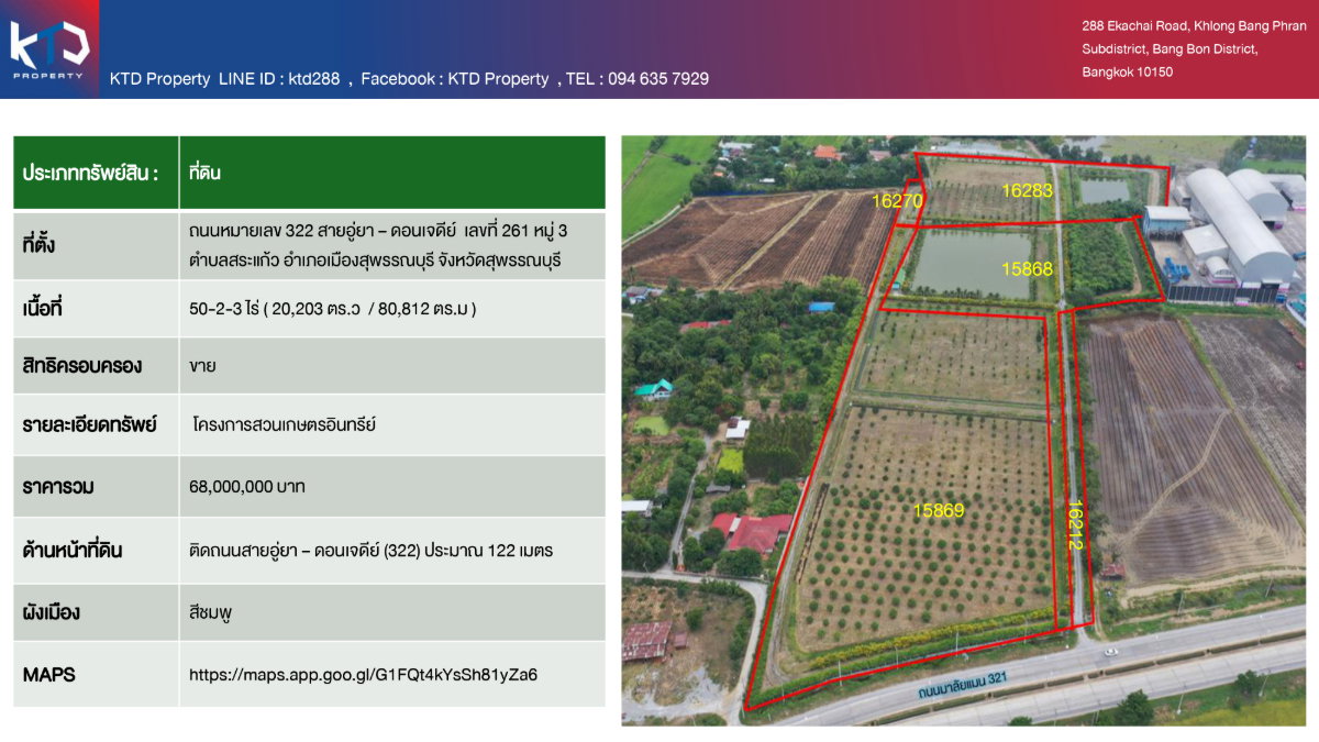 รูป ขายที่ดิน พร้อมโครงการสวนเกษตรอินทรีย์ โทร 0949895553 - รูปที่ 1/7