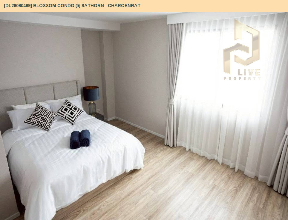 รูป DL26060489 ขายคอนโด บลอสซั่ม คอนโด แอท สาทร - เจริญราษฎร์ (Blossom Condo @ Sathorn - Charoenrat) ใกล้ BTS สุรศักดิ์ พร้อมเข้าอยู่ โทรด่วน 0614453194 LineID @952jdxxk - รูปที่ 10/15
