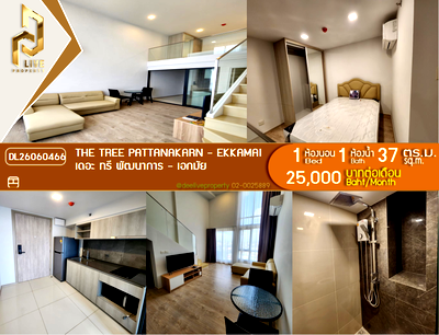 Condos for rent : DL26060466 Condo for rent, The Tree Pattanakarn - Ekkamai near สายสีส้ม, ready to move in, call urgently 0614453194 LineID @952jdxxk
