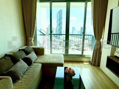 ▚ LK122ツ [Price Dropped] Rhythm Sathorn - 1BR 1BA, 35 sq.m., Building N, Corner Unit, Stunning River View