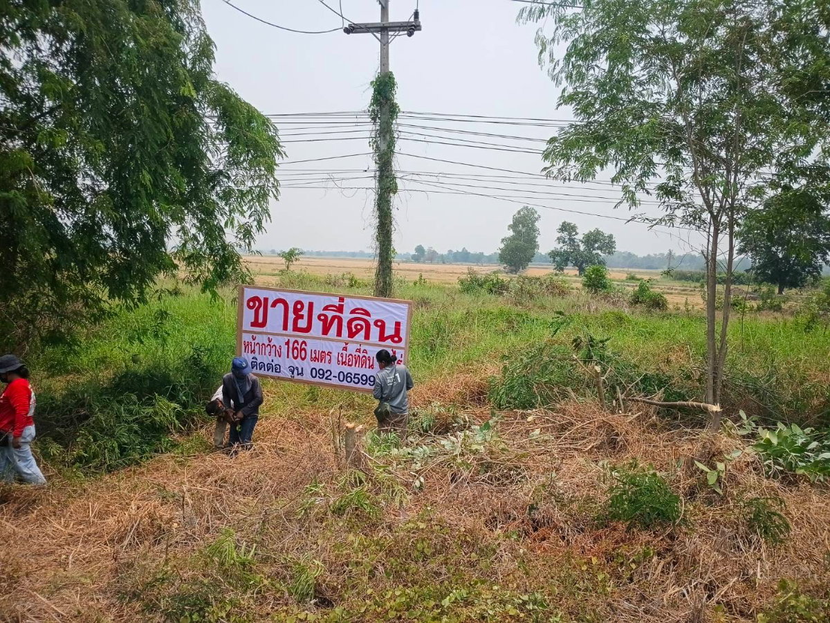 รูป ขายที่ดิน 3 ไร่ ติดสายเอเชียฝั่งเข้ากรุงเทพ หางน้ำสาคร ชัยนาท หน้ากว้าง 166 ม. - รูปที่ 2/2