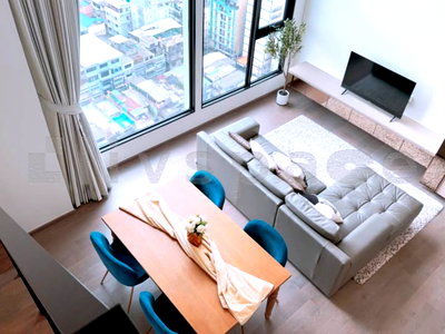 คอนโดให้เช่า : ▚ LK113ツ [RARE ITEM] ให้เช่า! Park Origin Ratchathewi - Duplex 3 นอน ห้องใหญ่ ชั้นสูง สภาพป้ายแดง ใกล้ BTS ราชเทวี