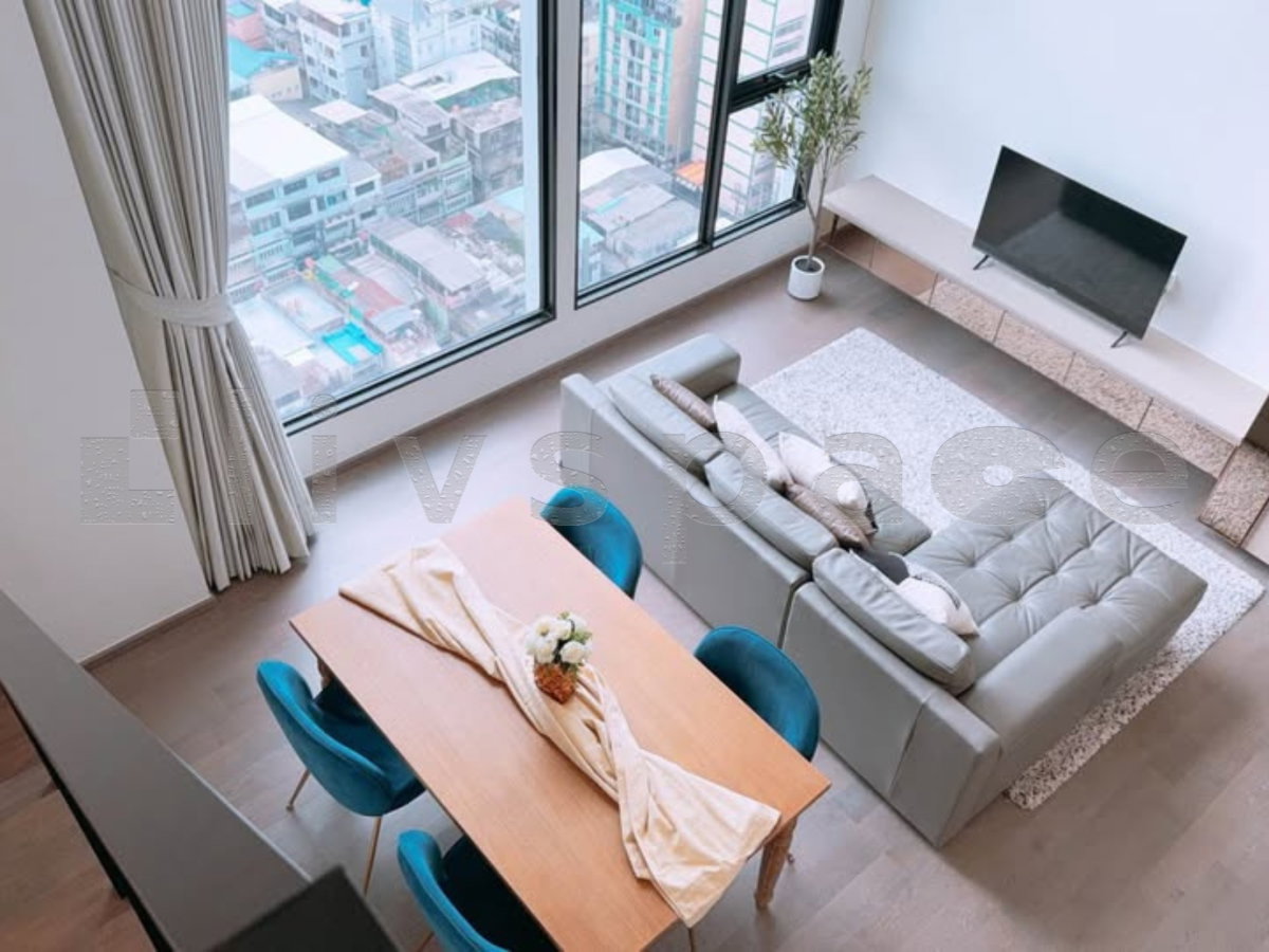 picture ▚ LK113ツ [RARE ITEM] For Rent! Park Origin Ratchathewi - Duplex 3BR, High Floor, Pristine Condition, Near BTS Ratchathewi - 1/10