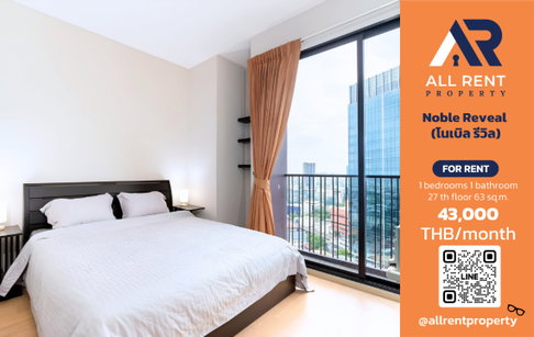 ðĨ Noble Reveal, extra-large 63 sq.m. unit near BTS Ekkamai, only 43,000 THB âĻ Ready to move in!