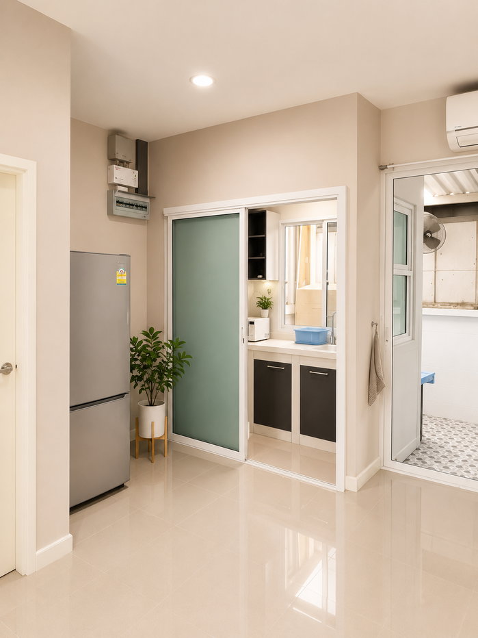 รูป ให้เช่า Townhome 3 ชั้น บ้านกลางเมือง พระราม 9 – รามคำแหง. พร้อมอยู่ เฟอร์นิเจอร์ครบ ใกล้ MRT มหาวิทยาลัยรามคำแหง เดินทางสะดวกทุกเส้นทาง - รูปที่ 4/8