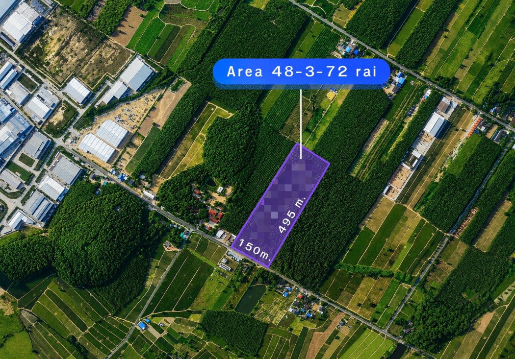 รูป ที่ดินผังม่วงลาย เขต EEC | นิคมพัฒนา ระยอง 48 ไร่ 3 งาน 72 ตร.วา - รูปที่ 1/4