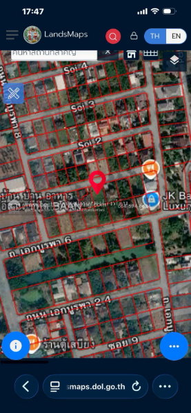 รูป ขายที่ดิน เมืองเอกโครงการ1 ตำบลหลักหก อำเภอเมืองปทุมธานี  ทำเลยศักยภาพ ใกล้มรังสิตและสถานีรถไฟฟ้าสายสีแดง สถานีหลักหก เนื้อที่160 ตรว. ถูกสุดในโครงการ - รูปที่ 6/6