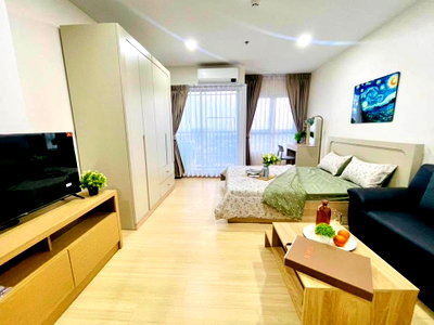 Condos for rent : PFD-08608 Condo for rent Supalai Veranda Sukhumvit 117  beautiful room, city view, near BTS Pu Chao, just a few minutes 🚈✨