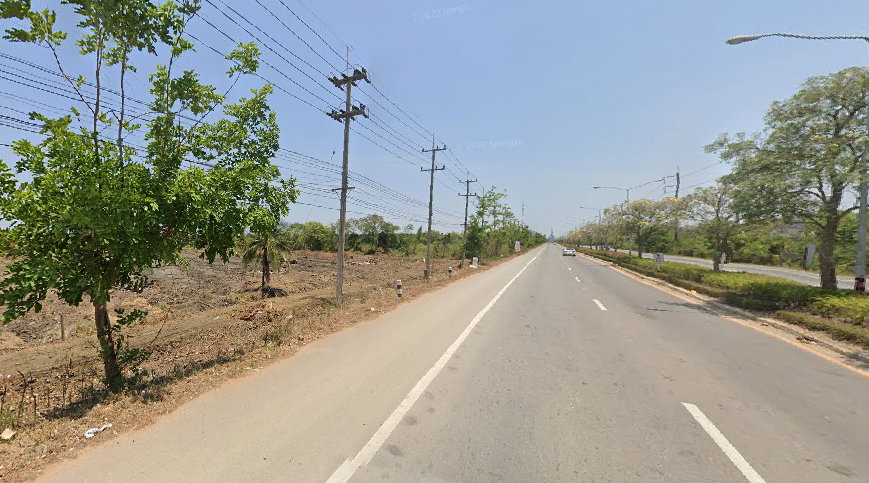 รูป ที่ดิน 9 ไร่ 1 งาน อ.บางแพ ราชบุรี ให้เช่าระยะยาว ติดถนน 325 (บางแพ - สมุทรสงคราม) - รูปที่ 1/4