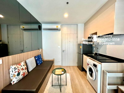 Condos for rent Huai Khwang : Condo for rent : Noble Revolve Ratchada1 Studio  High floor Fully furnished Built-in furniture   13,000 Baht 🔥🔥🔥 near MRT Cultural Centre