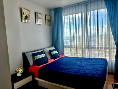 Condos for rent :  The Base Sukhumvit 77   30 sqm  🏢 22nd Floor A ,1 Parking space,Shouth with unblock view and beautiful view         with the best price 