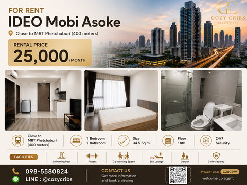 🏙️For rent IDEO Mobi Asoke ✨