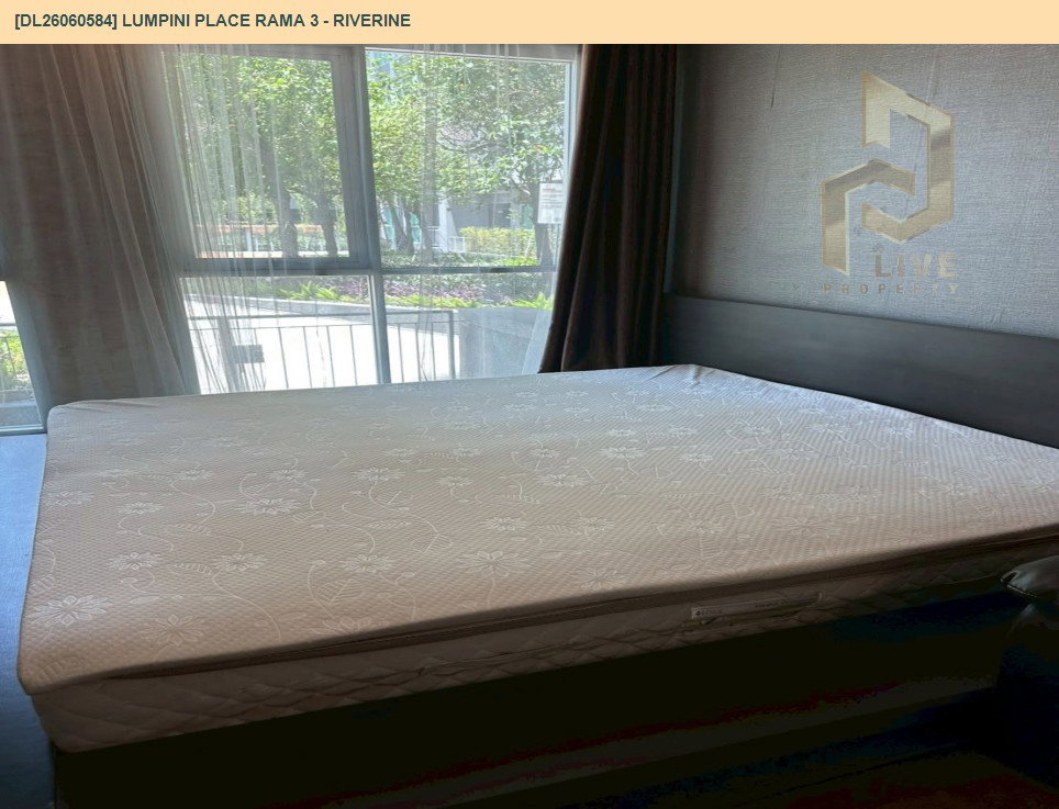 รูป DL26060584 ให้เช่าคอนโด ลุมพินี เพลส พระราม 3 - ริเวอร์ไรน์ (Lumpini Place Rama 3 - Riverine) ใกล้ - พร้อมเข้าอยู่ โทรด่วน 0653619502 LineID @952jdxxk - รูปที่ 4/5