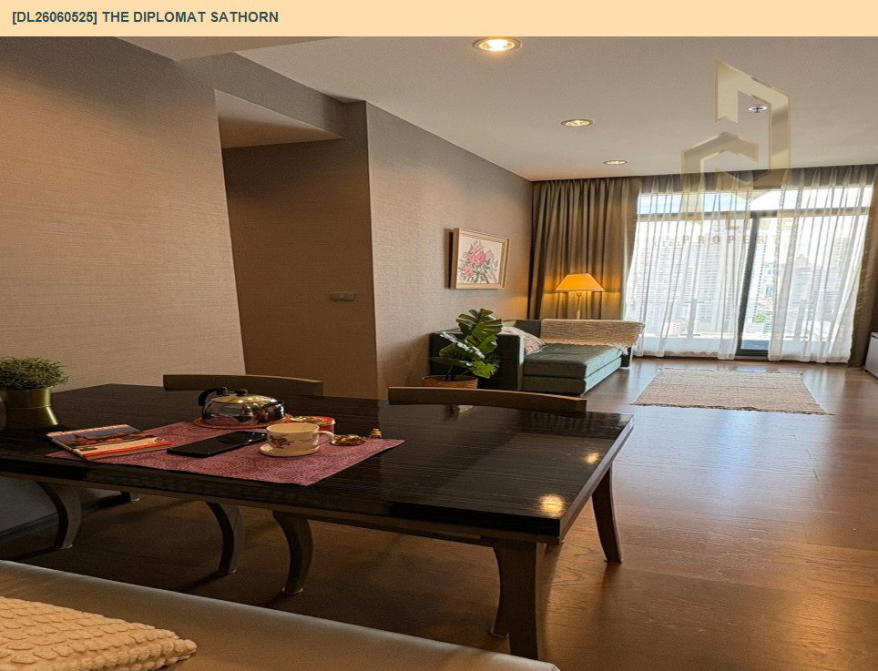 รูป DL26060525 ให้เช่าคอนโด เดอะ ดิโพลแมท สาทร (The Diplomat Sathorn) ใกล้ BTS สุรศักดิ์ พร้อมเข้าอยู่ โทรด่วน 0653619502 LineID @952jdxxk - รูปที่ 2/8