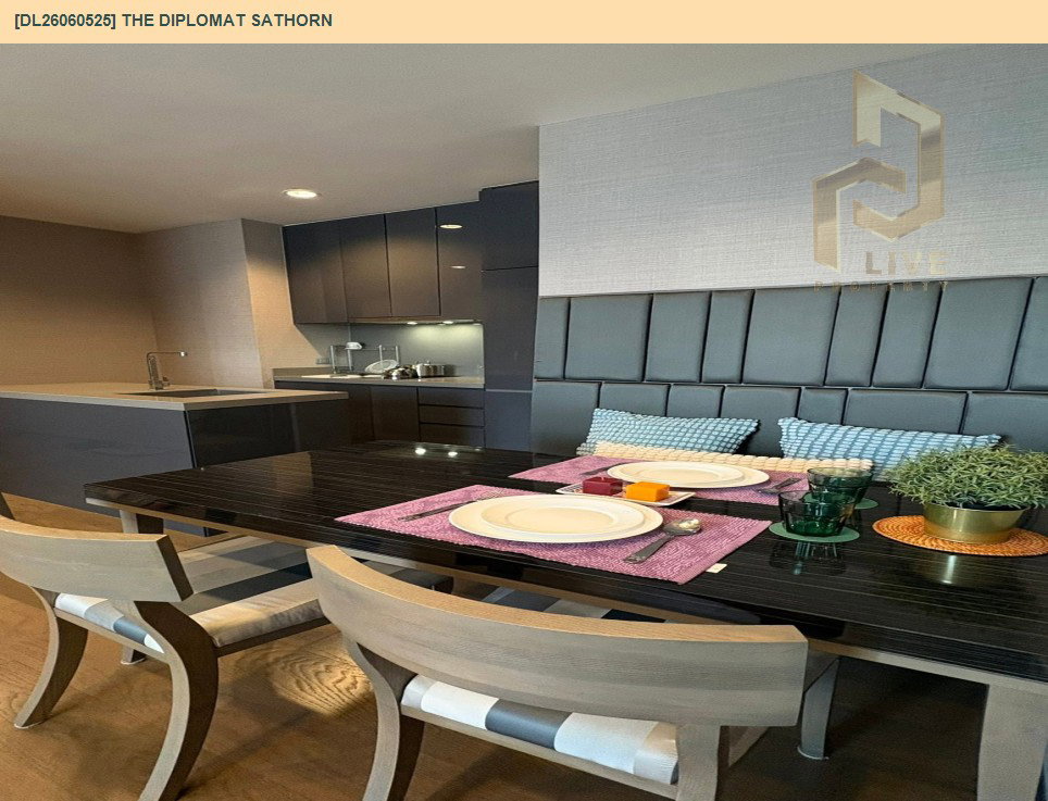 รูป DL26060525 ให้เช่าคอนโด เดอะ ดิโพลแมท สาทร (The Diplomat Sathorn) ใกล้ BTS สุรศักดิ์ พร้อมเข้าอยู่ โทรด่วน 0653619502 LineID @952jdxxk - รูปที่ 4/8