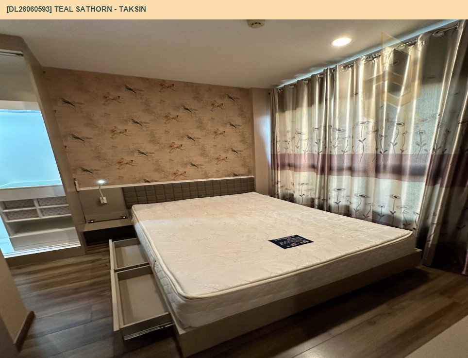 รูป DL26060593 ให้เช่าคอนโด ทีล สาทร - ตากสิน (TEAL Sathorn - Taksin) ใกล้ BTS วงเวียนใหญ่ พร้อมเข้าอยู่ โทรด่วน 0614453194 LineID @952jdxxk - รูปที่ 4/6