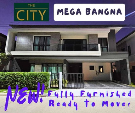 💥CP-11112💥 Available for rent: 2-story detached house in The City Bangna (New Project)👉Add Line @accessliving