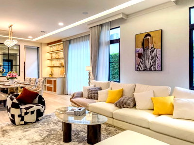 เช่าบ้านเดี่ยว กรุงเทพมหานคร : [VR0368] 🔥 เช่า 330,000/เดือน หรือ ขาย 53 ล้าน | NANTAWAN พระราม 9 - กรุงเทพกรีฑาตัดใหม่ บ้านหรูหลังมุม 123 ตร.ว. 4 นอน 6 น้ำ ตกแต่งครบ 🔥