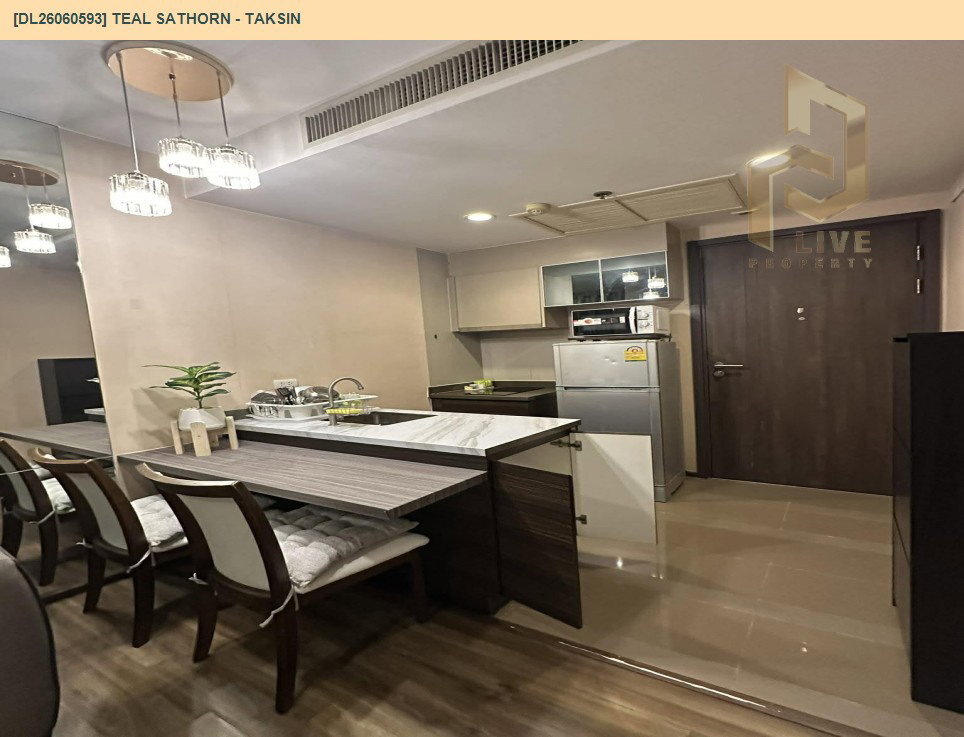 รูป DL26060593 ให้เช่าคอนโด ทีล สาทร - ตากสิน (TEAL Sathorn - Taksin) ใกล้ BTS วงเวียนใหญ่ พร้อมเข้าอยู่ โทรด่วน 0614453194 LineID @952jdxxk - รูปที่ 2/6