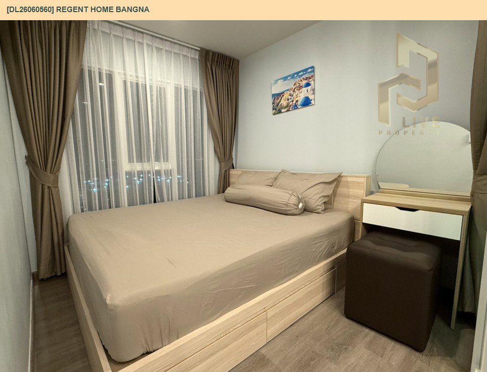 รูป DL26060560 ให้เช่าคอนโด รีเจ้นท์ โฮม บางนา (Regent home bangna) ใกล้ BTS บางนา พร้อมเข้าอยู่ โทรด่วน 0614453194 LineID @952jdxxk - รูปที่ 4/8