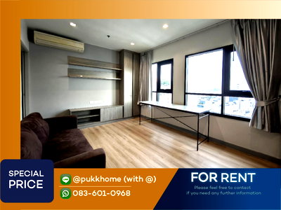 คอนโดให้เช่า : 1 Bedroom ห้องใหญ่ เเต่งพร้อมเข้าอยู่ ชั้นสูง 📞 Line:@pukkhome (with @ )
