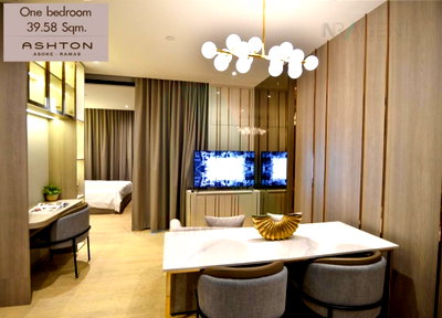 คอนโดให้เช่า : 📌Exclusive!📌 ให้เช่าคอนโด แอชตัน อโศก - พระราม 9 อาคาร A ชั้น 18 1 ห้องนอน ขนาด 39.00 ตรม ใกล้ ตลาดอยู่เจริญ