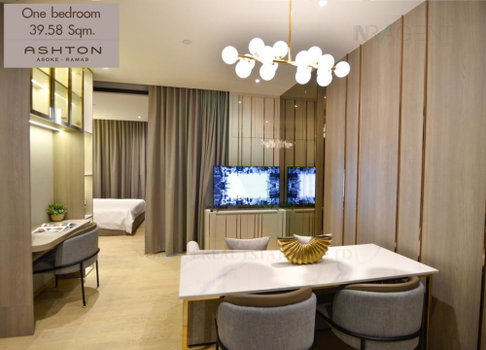 📌Exclusive!📌 For Rent Condo ASHTON ASOKE - RAMA 9 Building A, Floor 18,1 bed room, Room size 39.00 sqm